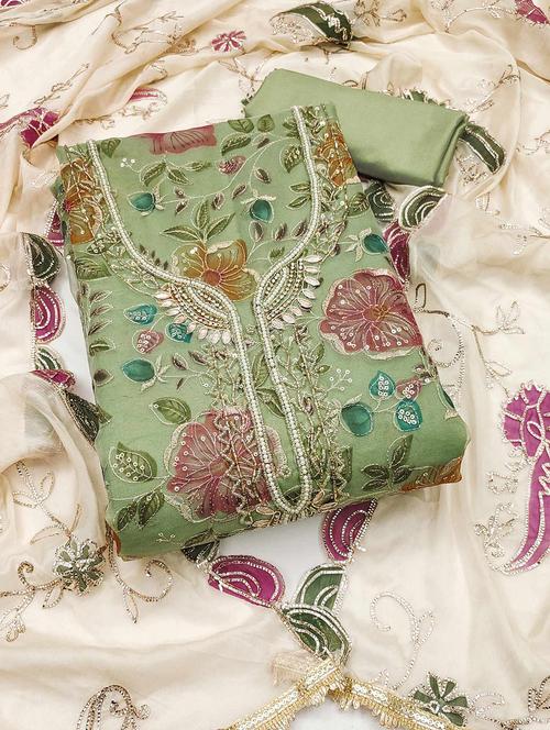 women embroidered unstitched suit set - 21887933 - Standard Image - 0