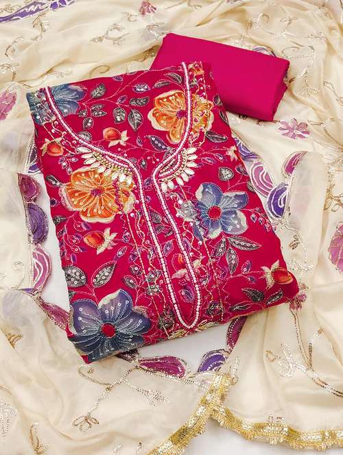 Women Embroidered Unstitched Suit Set