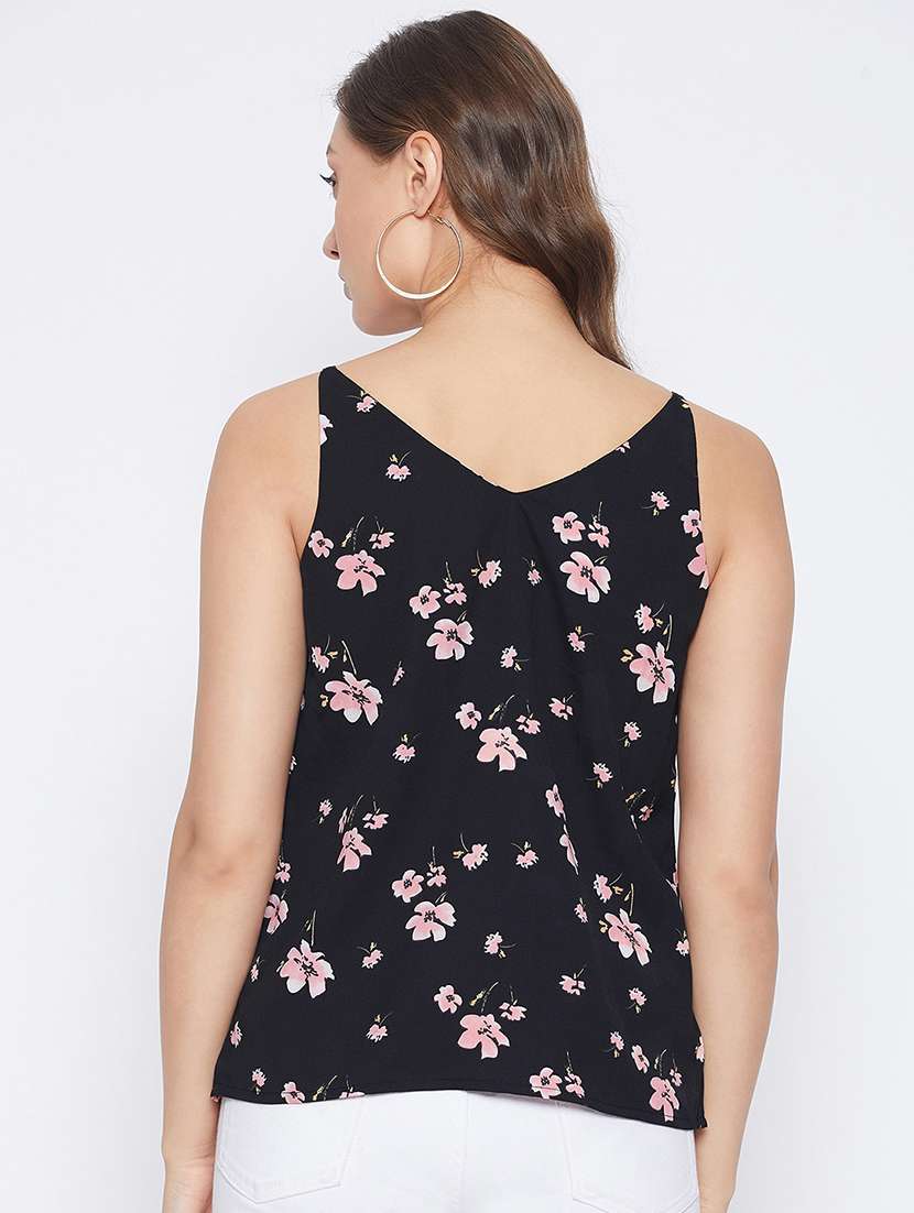 women floral print shoulder strap top - 21888292 -  Standard Image - 3