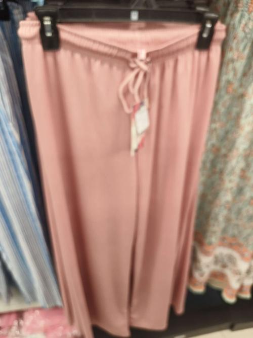 dusty pink polyester trousers - 21898828 - Standard Image - 0