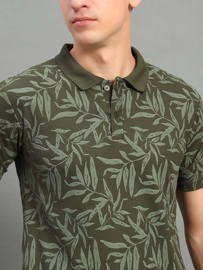 men printed short sleeve regular fit polo t-shirt - 21899241 -  Standard Image - 3