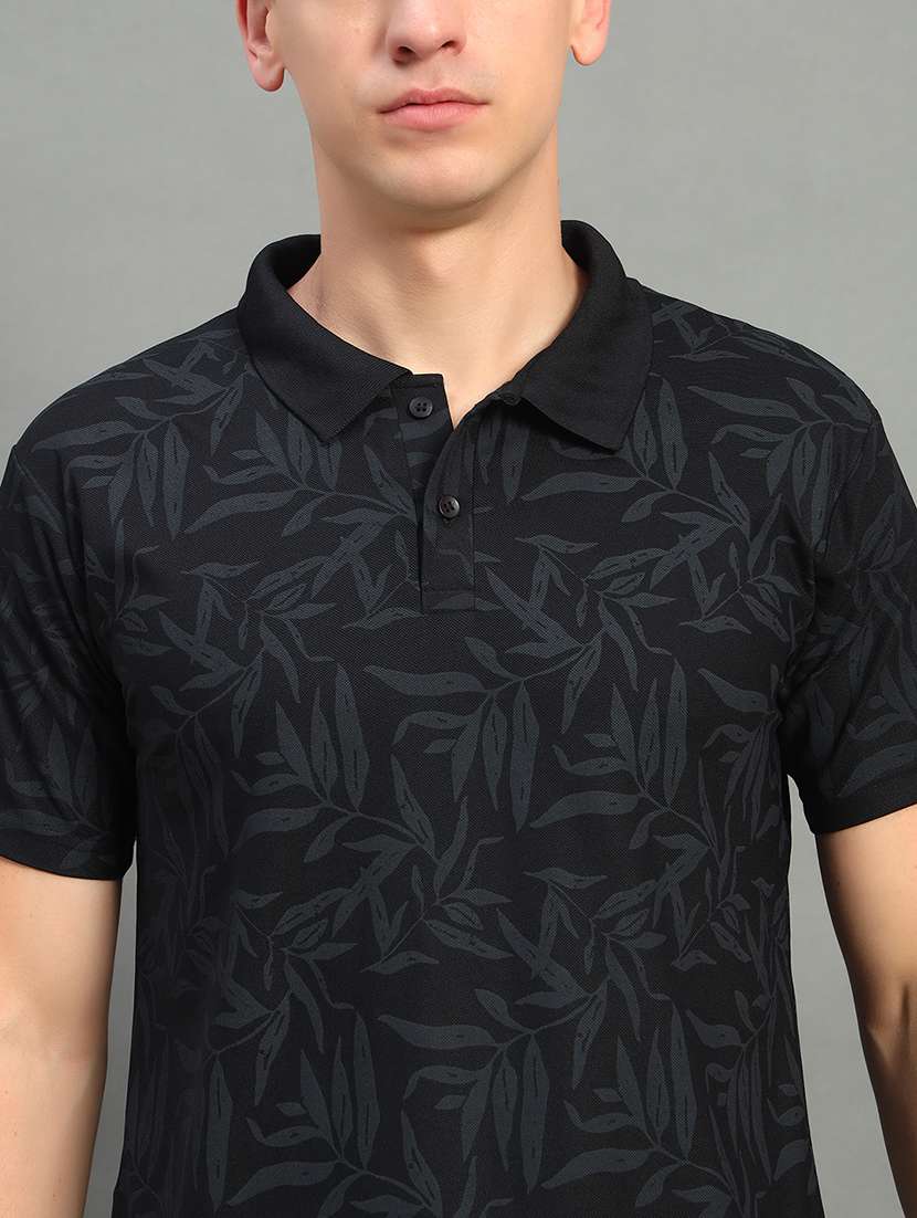 men printed short sleeve regular fit polo t-shirt - 21899242 -  Standard Image - 3