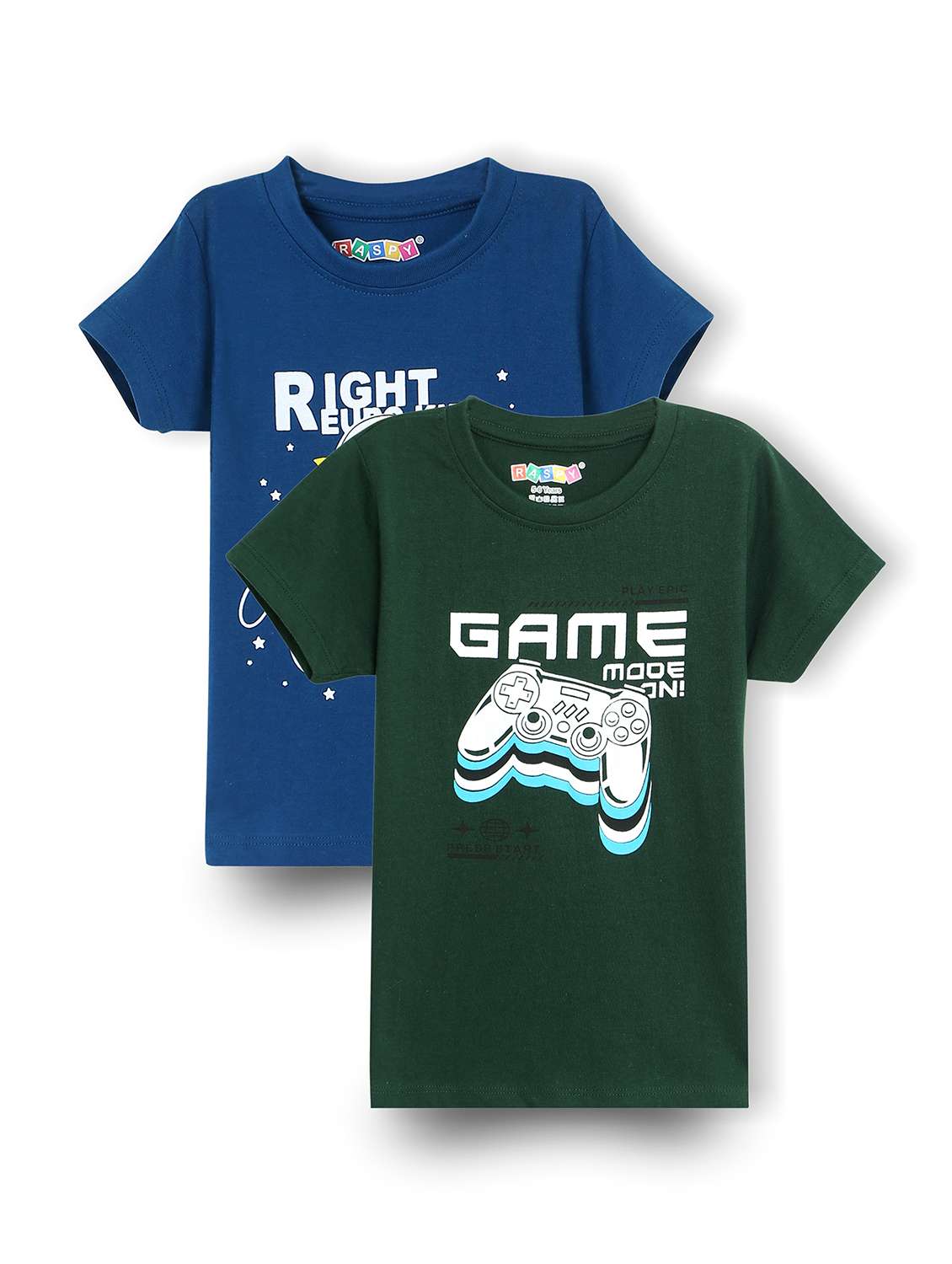 boys pack of 2 round neck t-shirt