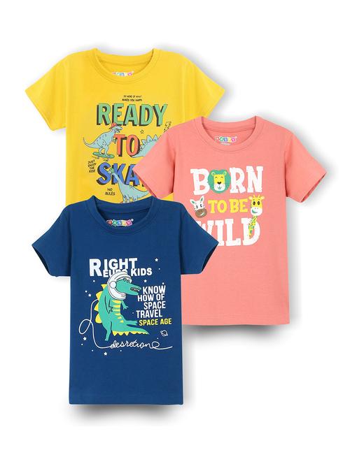 boys pack of 3 round neck t-shirt - 21899367 -  Standard Image - 0