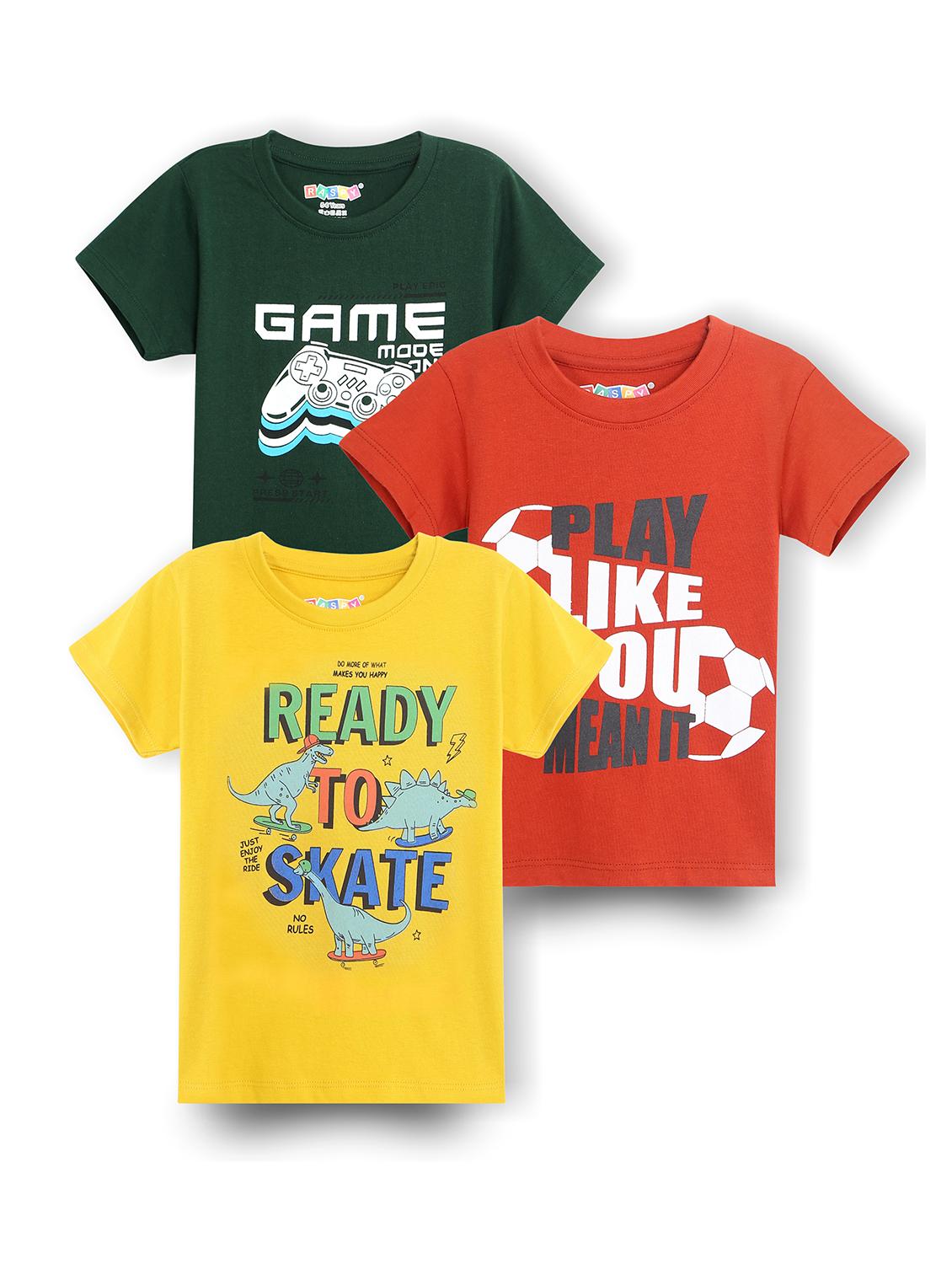 boys pack of 3 round neck t-shirt - 21899370 - Zoom Image - 0