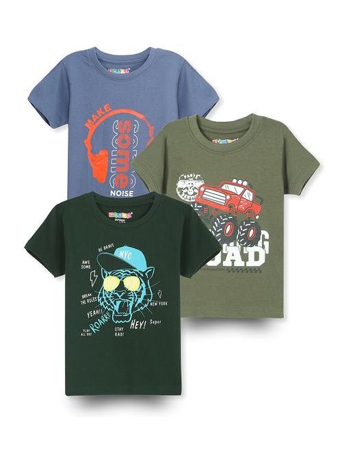 boys pack of 3 round neck t-shirt - 21899383 - Standard Image - 0
