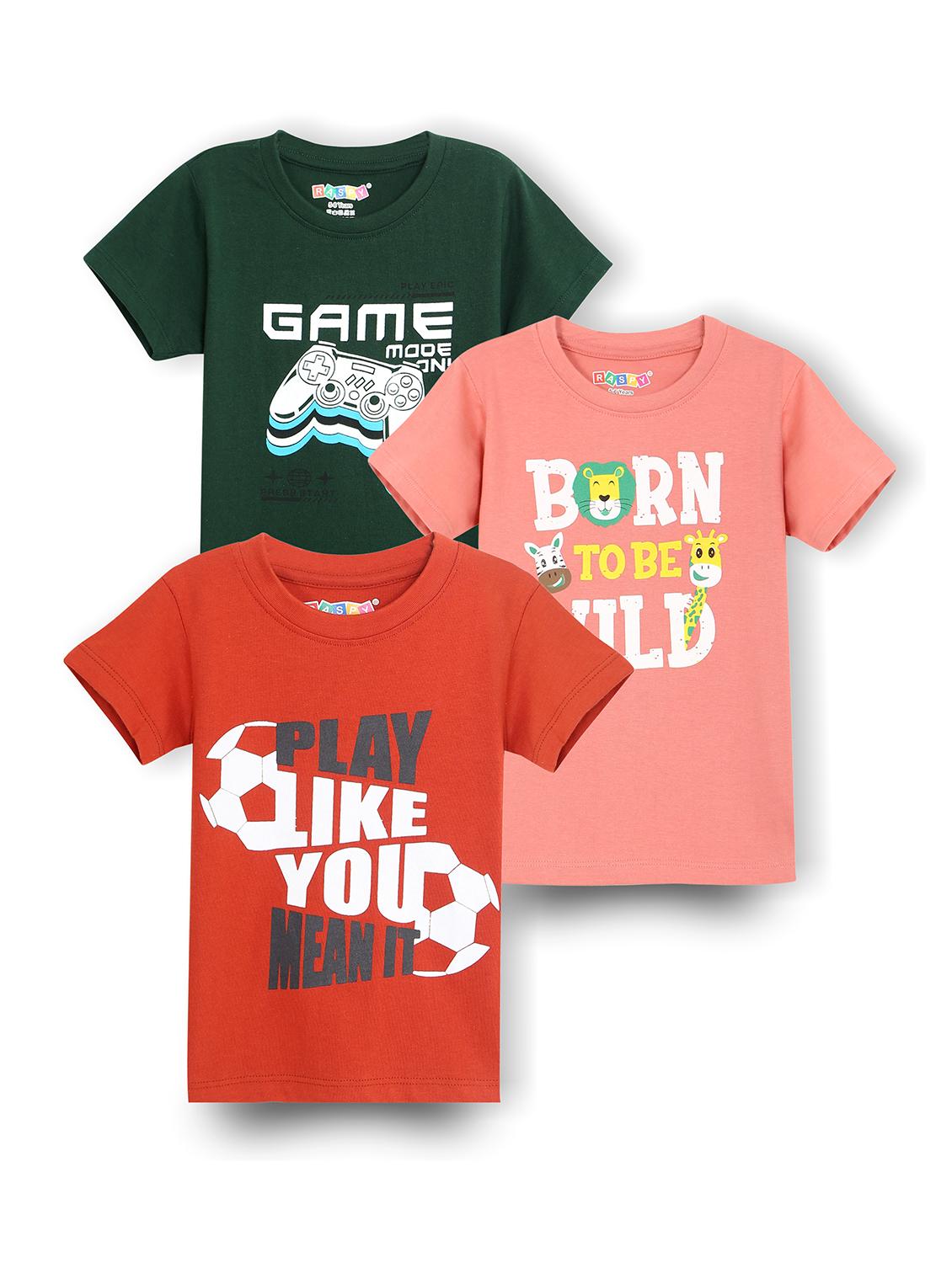 boys pack of 3 round neck t-shirt - 21899384 - Zoom Image - 0