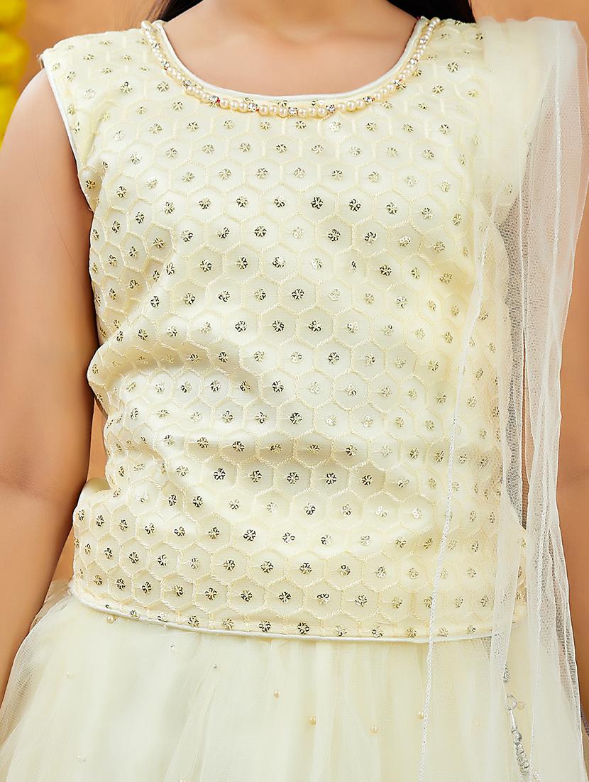 girls embellished sleeveless lehenga choli with dupatta - 21901080 - Standard Image - 5