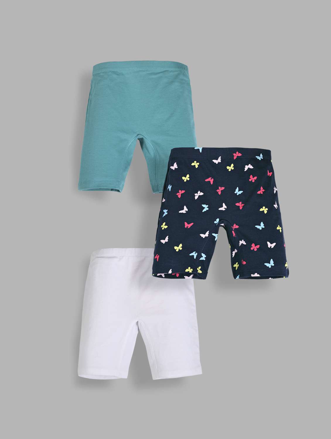 girls pack of 3 printed shorts