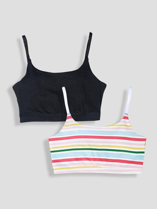 girls pack of 2 printed bra - 21901341 - Standard Image - 0
