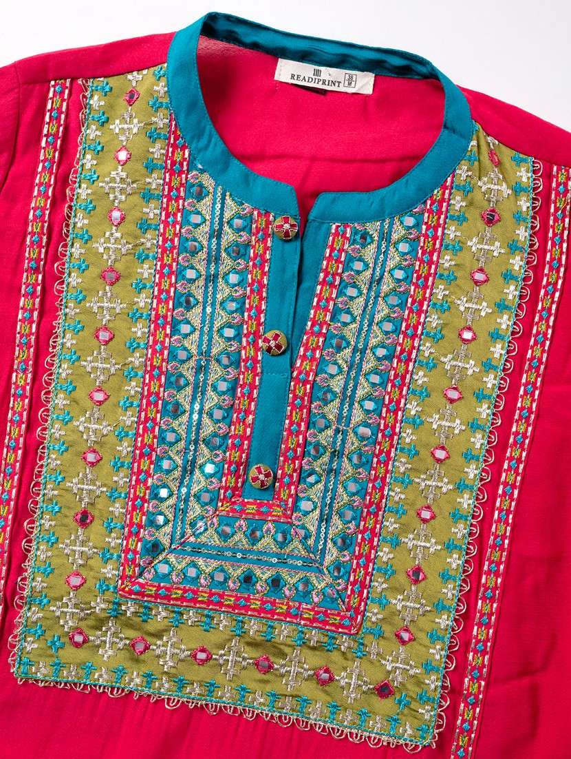 women three quarter sleeve kurta pant with dupatta set - 21901521 -  Standard Image - 5