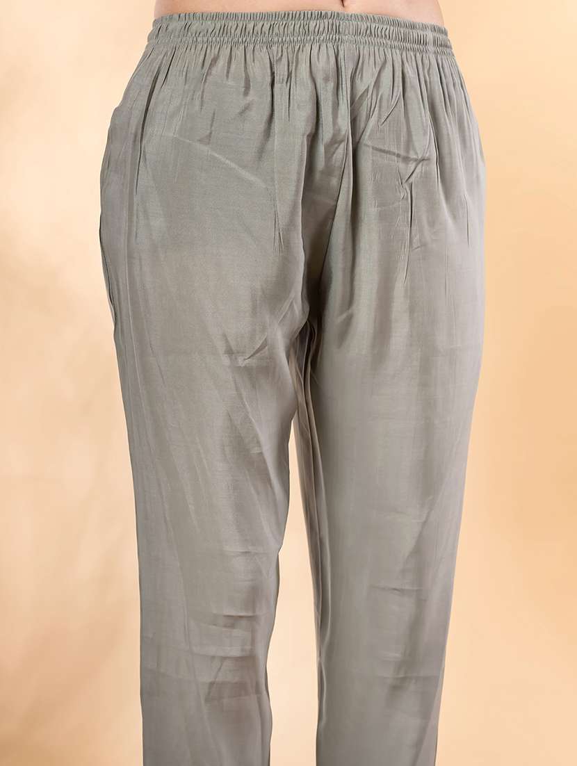 women three quarter sleeve kurta pant set - 21901538 -  Standard Image - 5