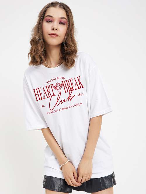 women printed short sleeves oversized t-shirt - 21902881 -  Standard Image - 0