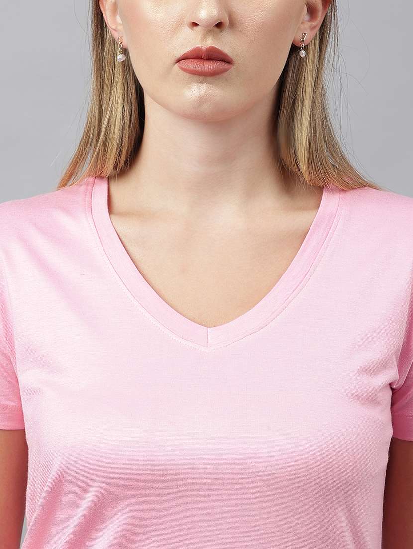 women solid short sleeves t-shirt - 21903564 -  Standard Image - 3