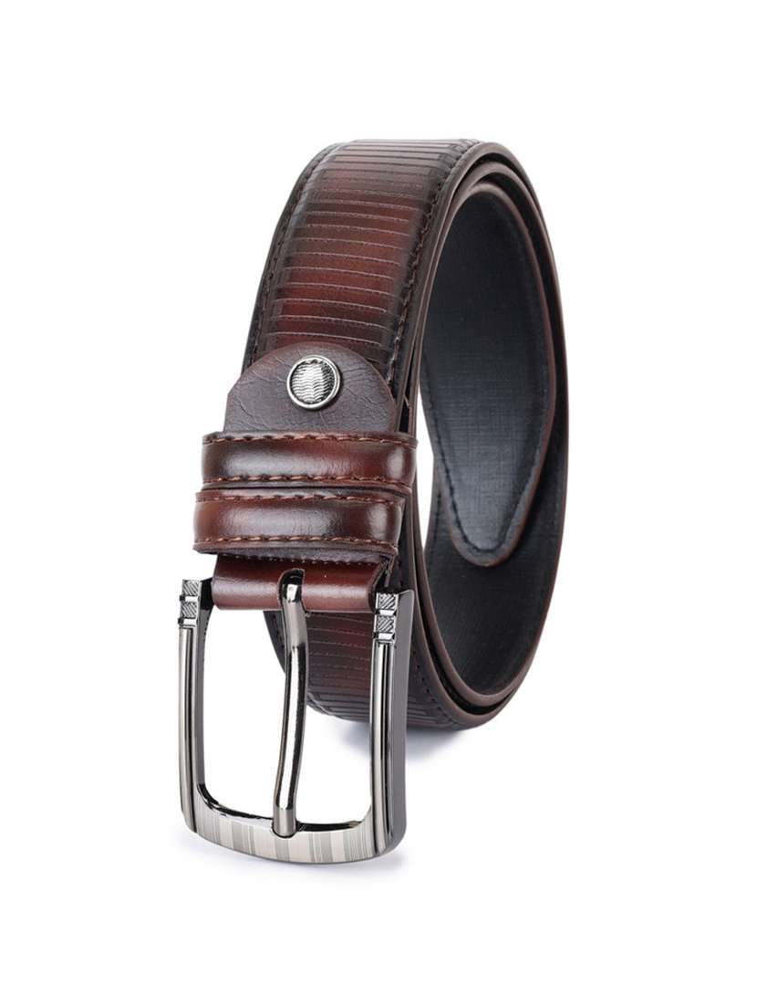 men brown buckle closure belt - 21904017 -  Standard Image - 3