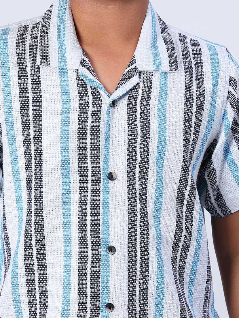 boys striped collared short sleeve shirt - 21904252 -  Standard Image - 5