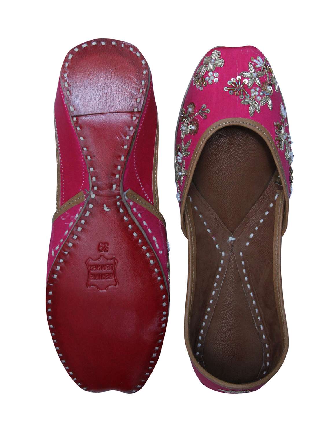 women handmade embroidered punjabi jutti - 21904328 - Standard Image - 3