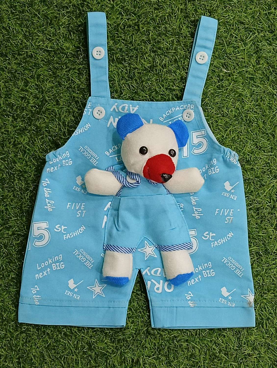 kids printed t-shirt & dungree set - 21904410 -  Standard Image - 3