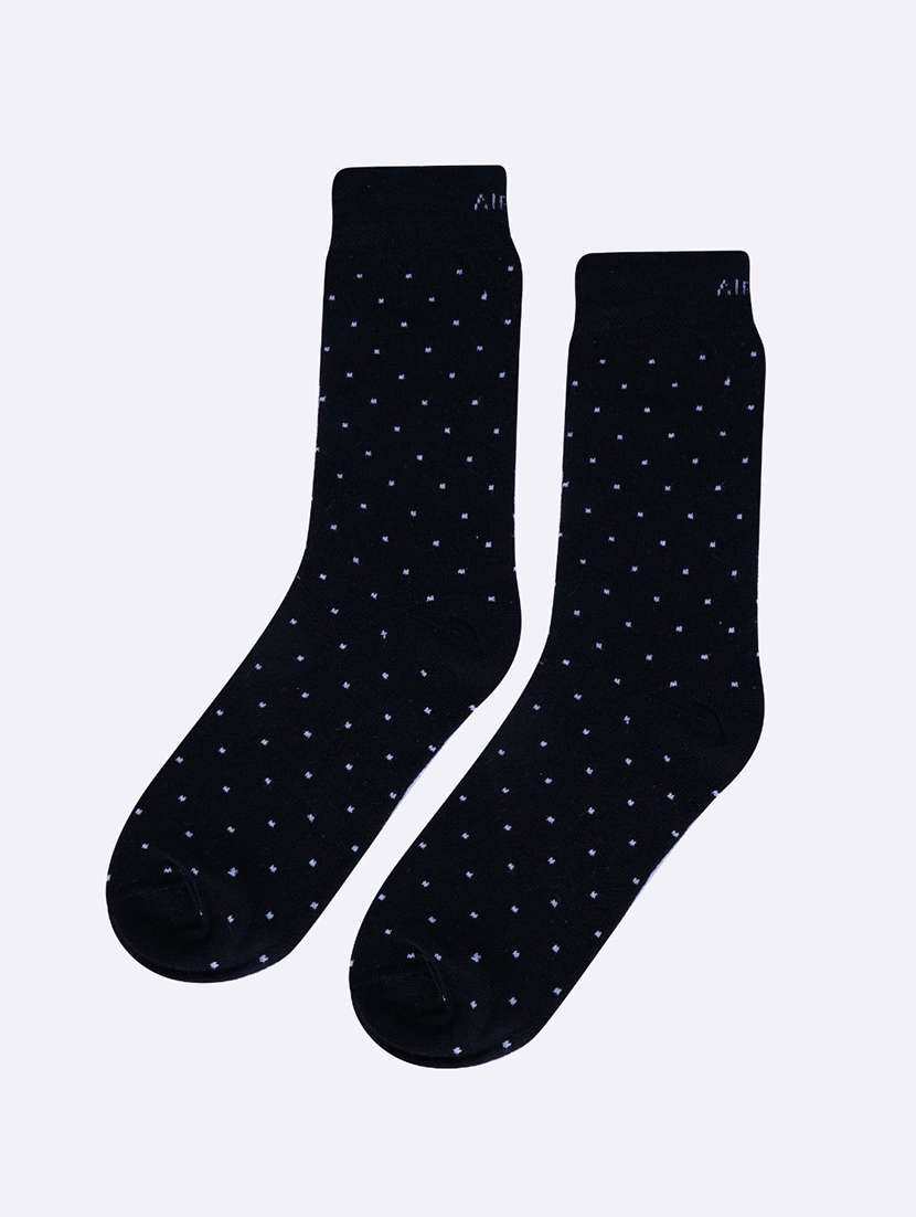 men polka dot above ankle length socks
