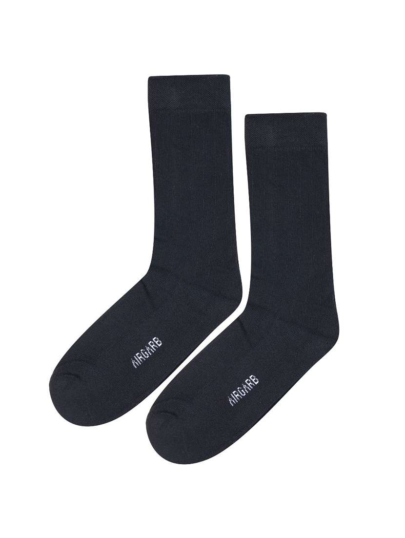 men solid above ankle length socks