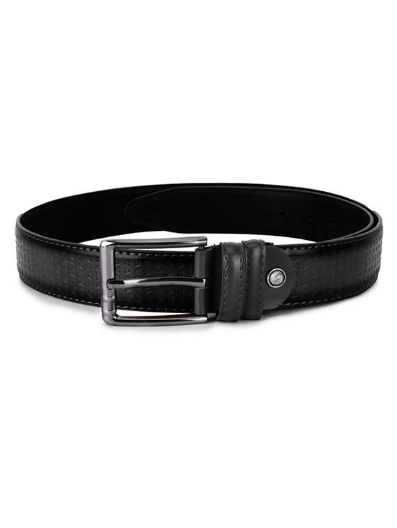 men black textured belt