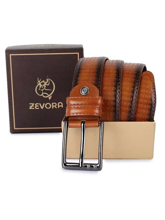 men tan textured belt - 21904611 -  Standard Image - 3