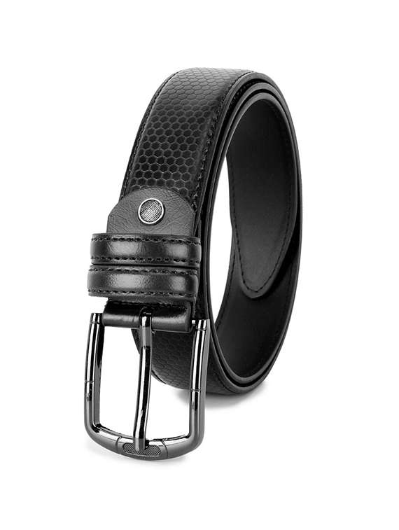 men black textured belt - 21904618 -  Standard Image - 3