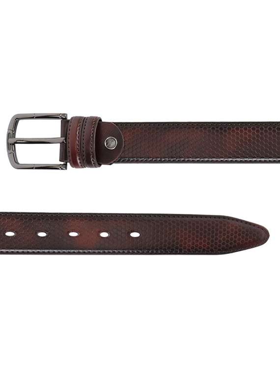 men brown textured belt - 21904625 -  Standard Image - 3