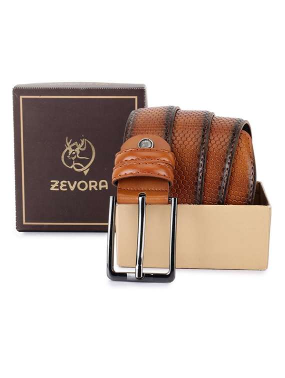 men tan textured belt - 21904636 -  Standard Image - 3