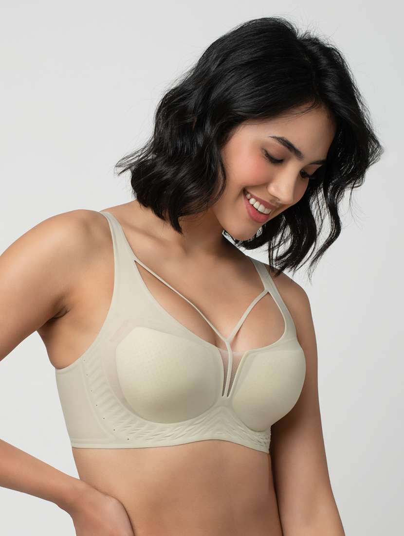 women solid lightly padded t-shirt bra - 21904817 -  Standard Image - 3