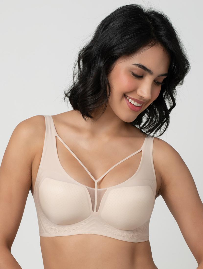 women solid lightly padded bralette