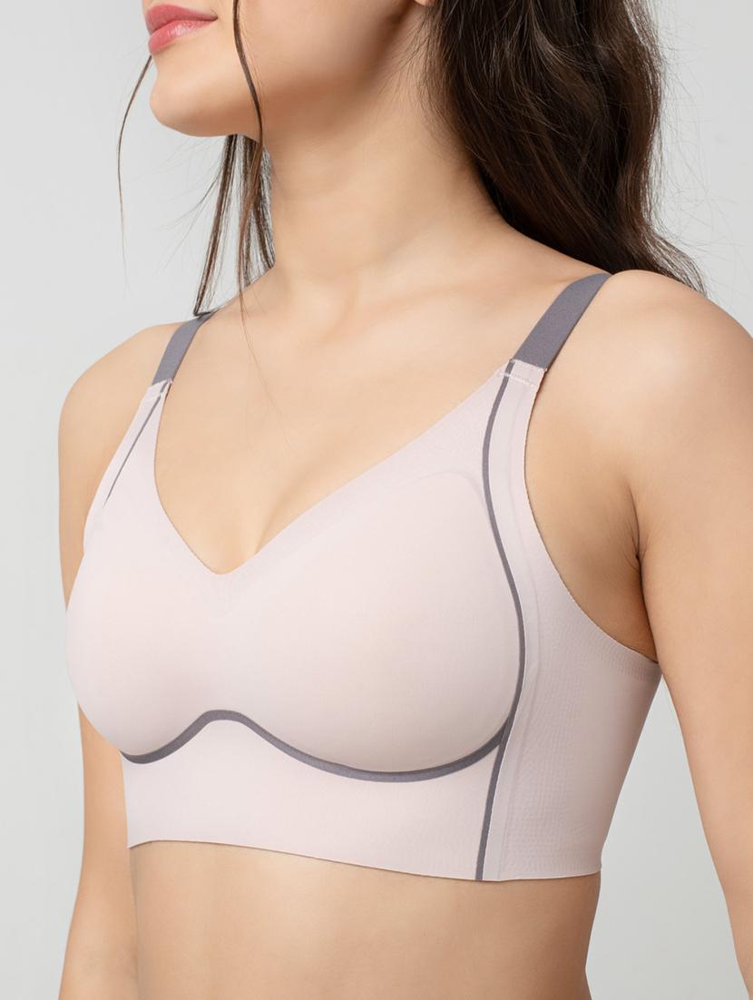 women solid lightly padded bra - 21904828 - Standard Image - 3