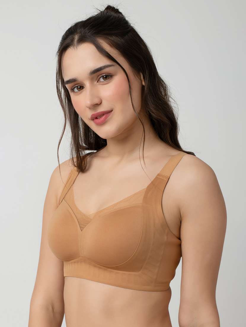 women solid lightly padded full coverage bra - 21904838 -  Standard Image - 3