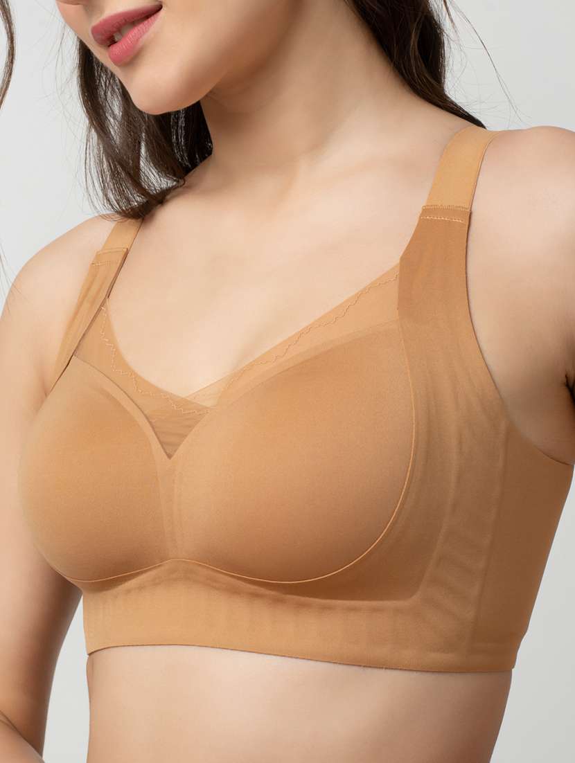 women solid lightly padded full coverage bra - 21904838 -  Standard Image - 5