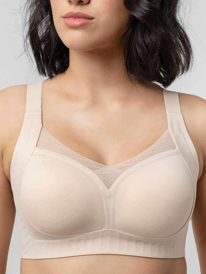 women solid lightly padded full coverage bra - 21904840 -  Standard Image - 3