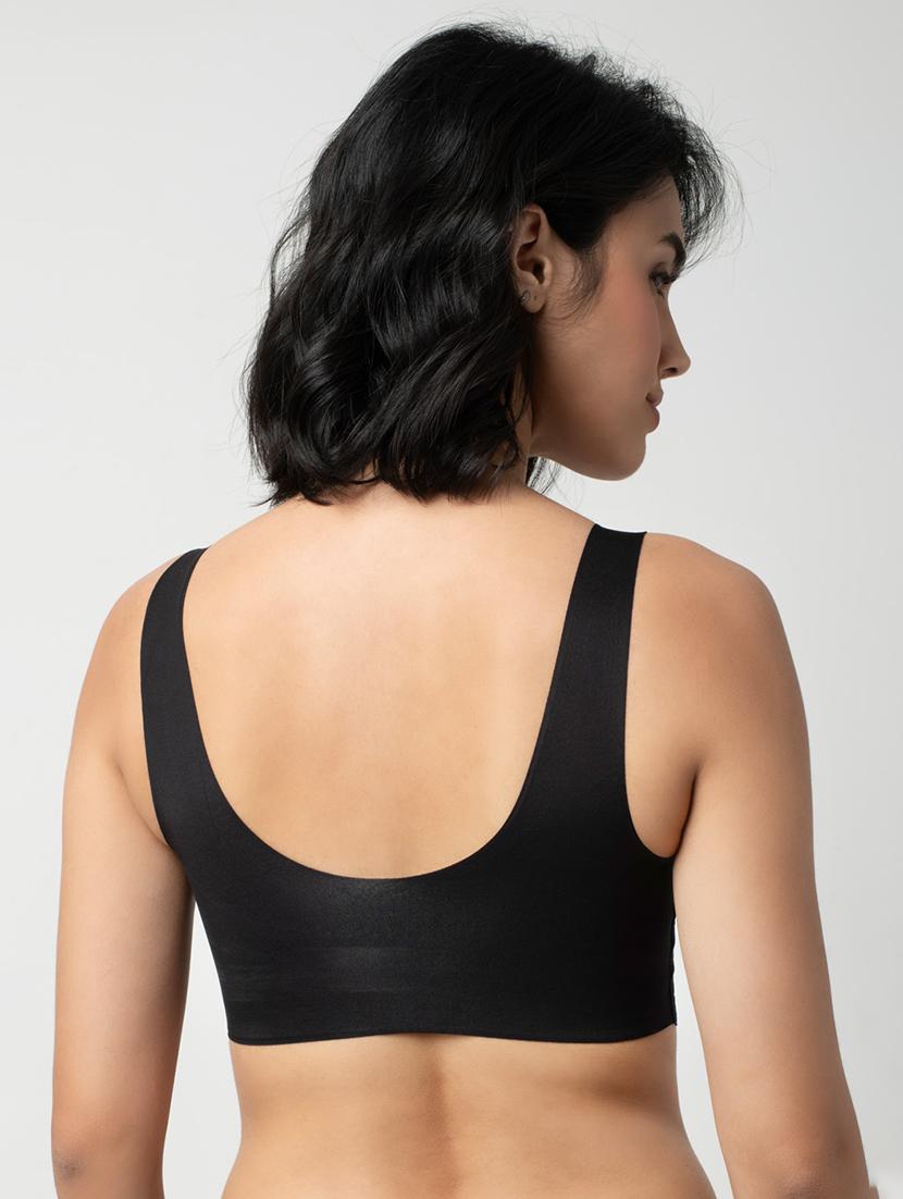 women solid lightly padded bralette - 21904844 - Standard Image - 3