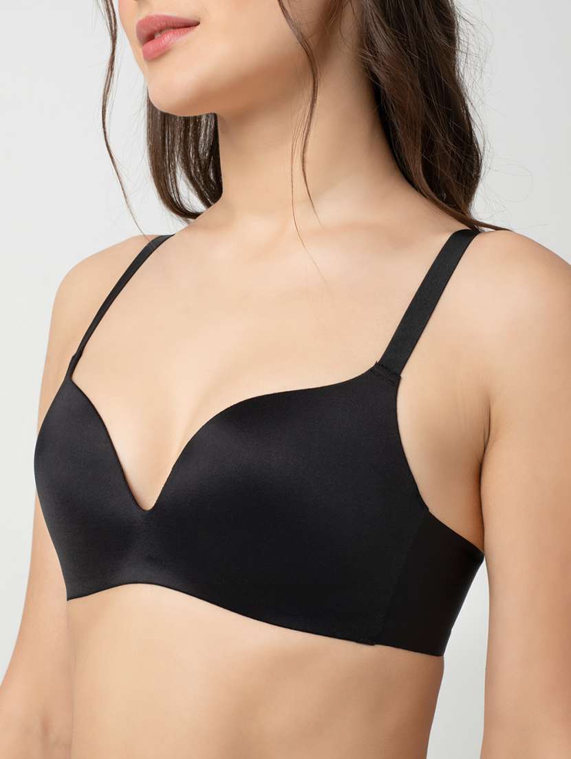 women solid lightly padded bra - 21904858 -  Standard Image - 3