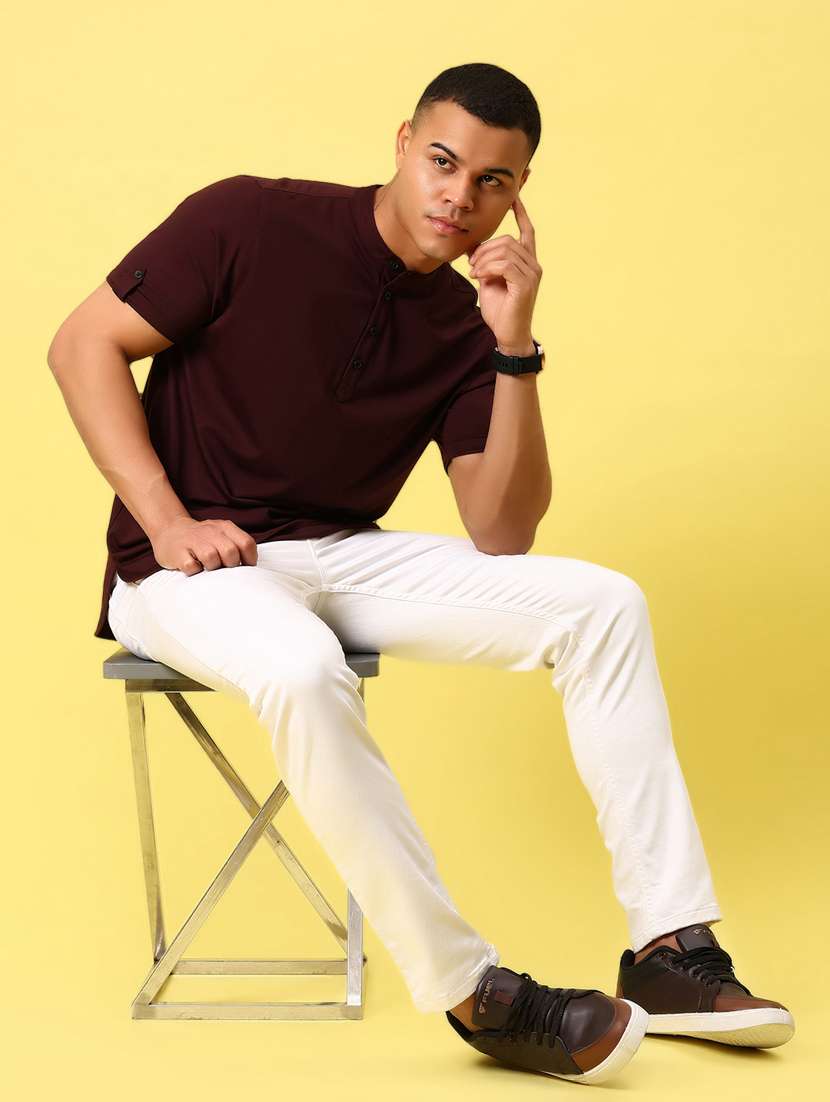 men solid short sleeve regular fit t-shirt - 21904934 -  Standard Image - 3