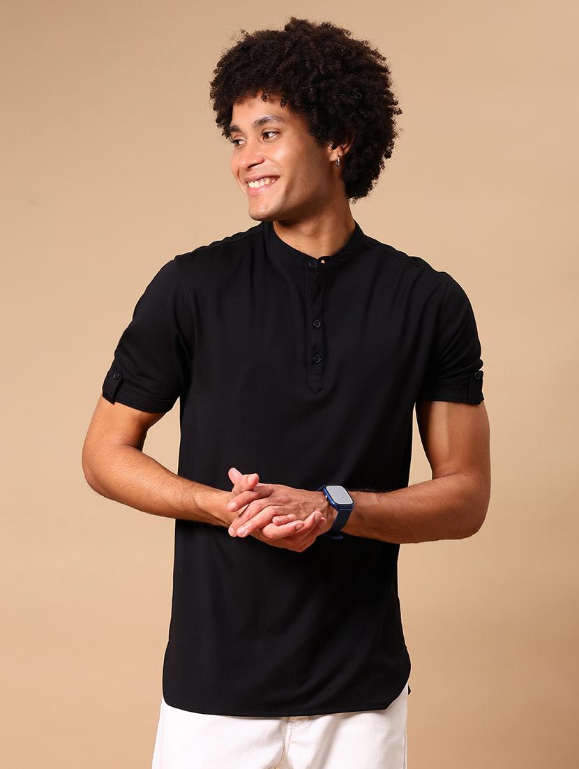 men solid short sleeve regular fit t-shirt - 21905000 -  Zoom Image - 0