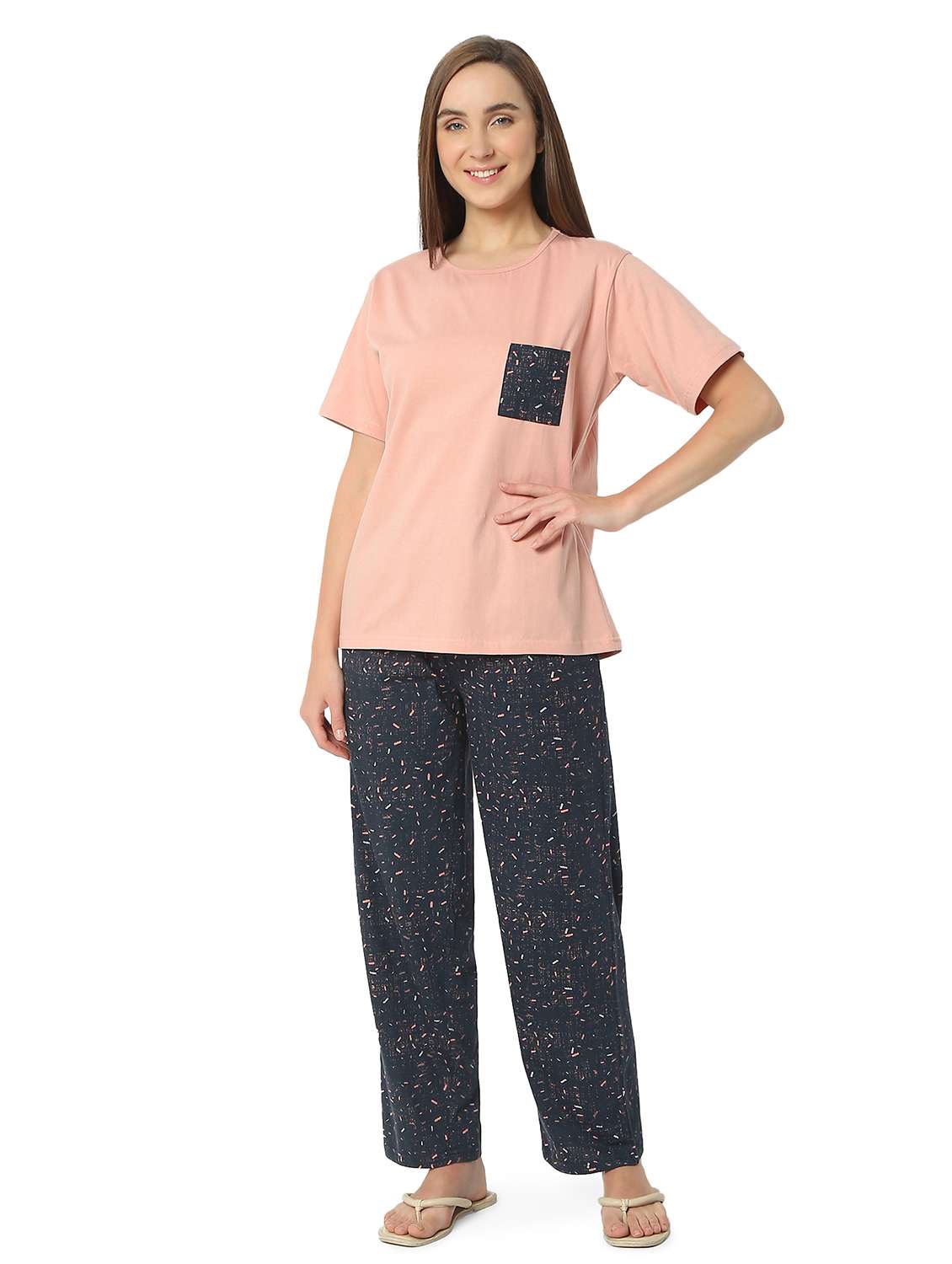 women printed nightwear pyjama set - 21905133 -  Standard Image - 5