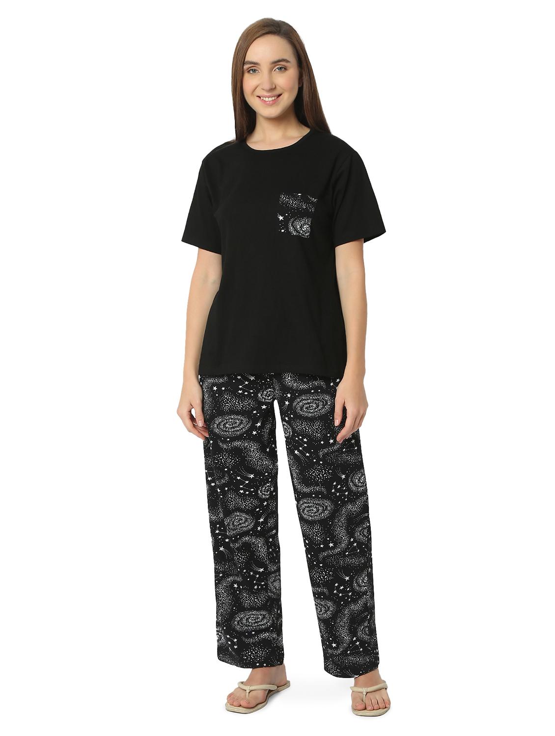 women printed nightwear pyjama set - 21905135 - Standard Image - 5