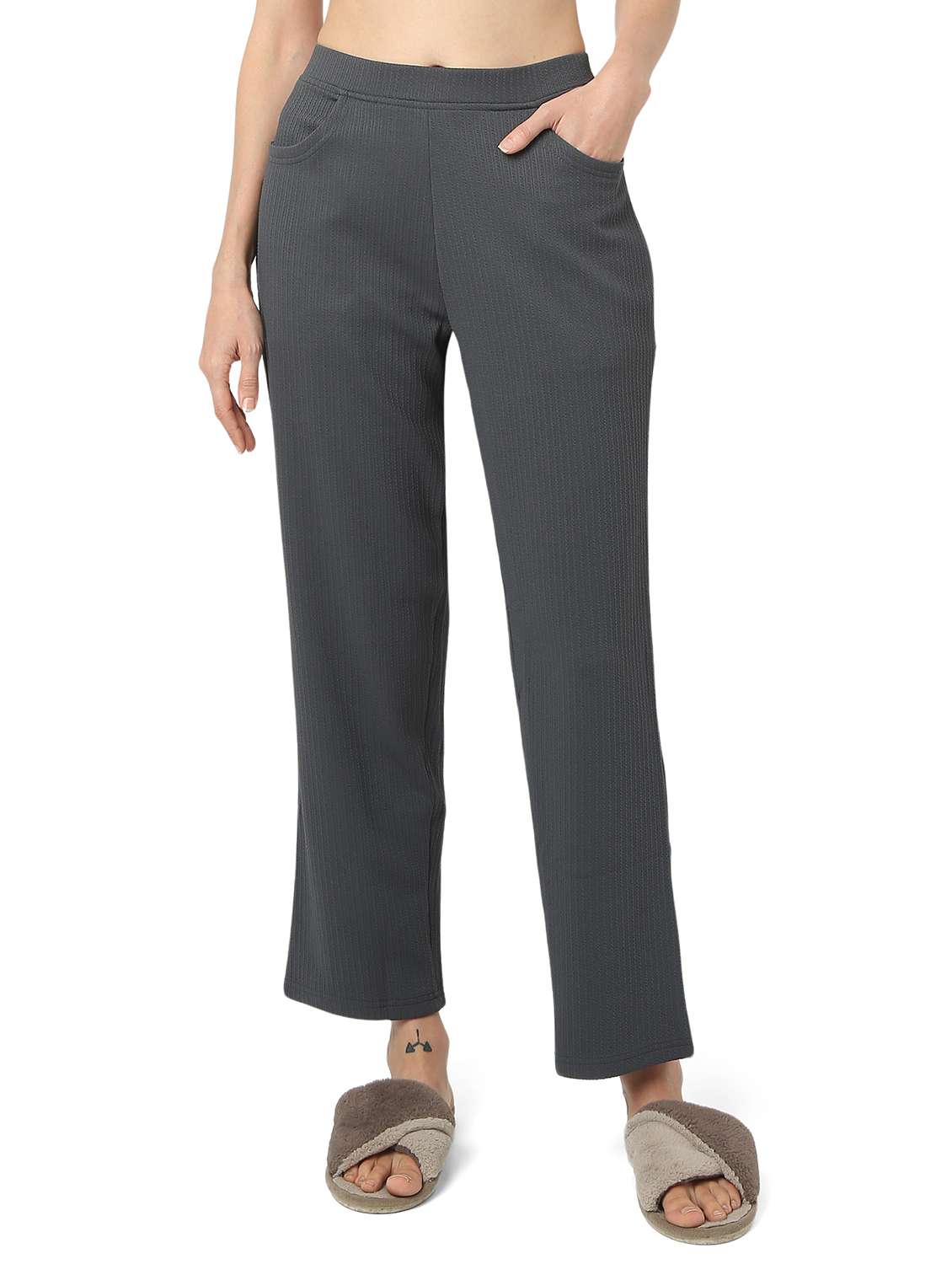women solid nightwear pyjama set - 21905139 - Standard Image - 5