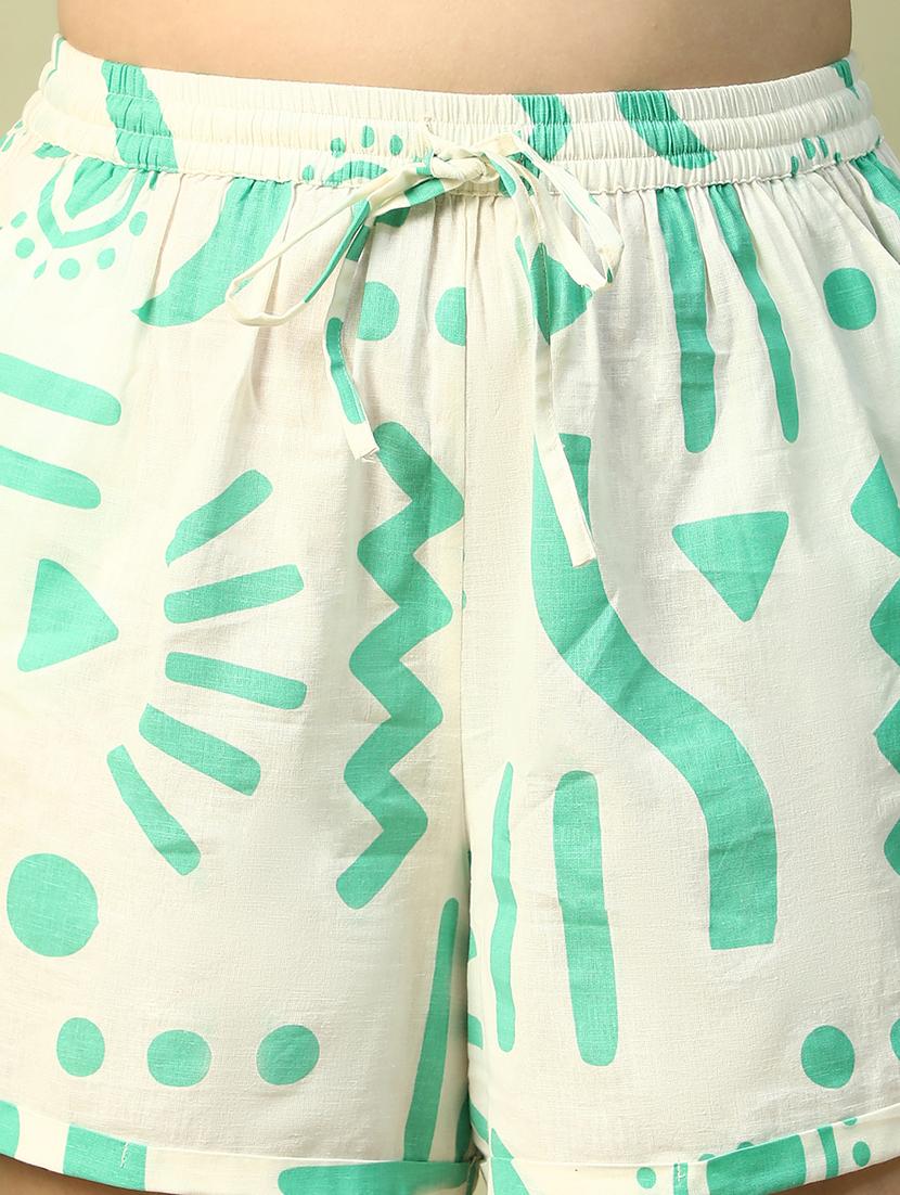 women plus size printed mid rise regular short - 21905158 - Standard Image - 3
