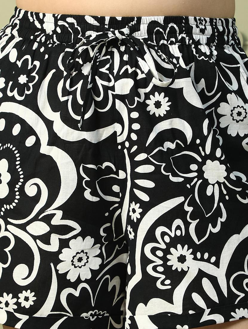 women plus size printed mid rise regular short - 21905159 - Standard Image - 3