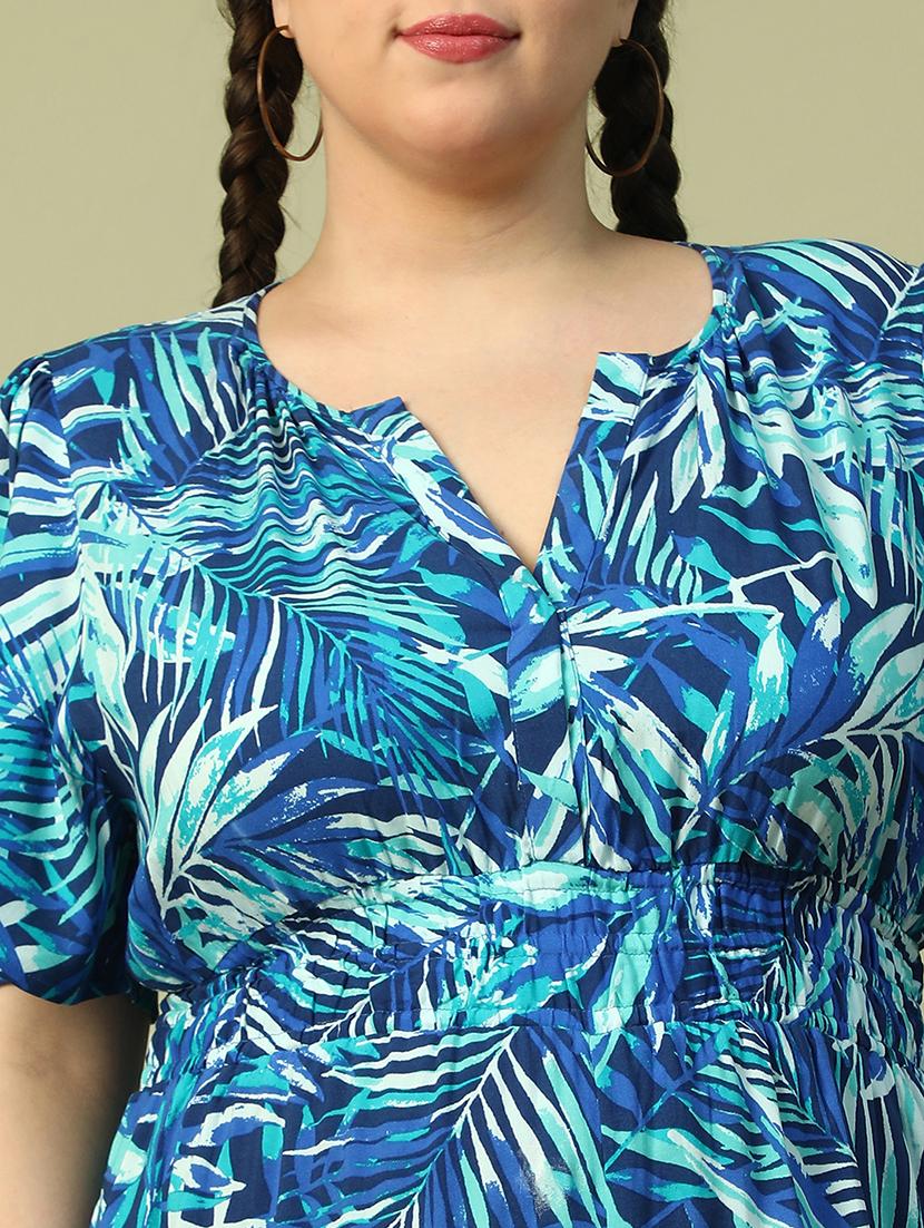 women printed short sleeves full length jumpsuit - 21905193 - Standard Image - 5