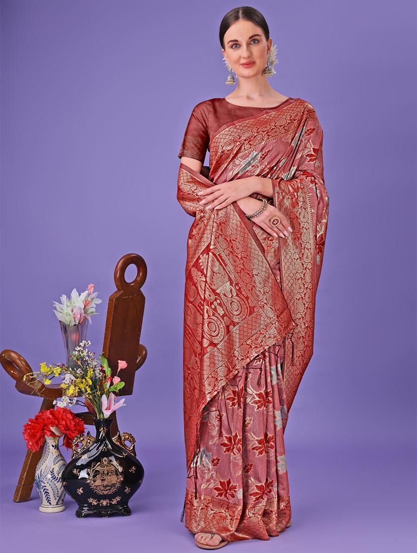 women self design banarasi saree with blouse - 21905272 - Standard Image - 3