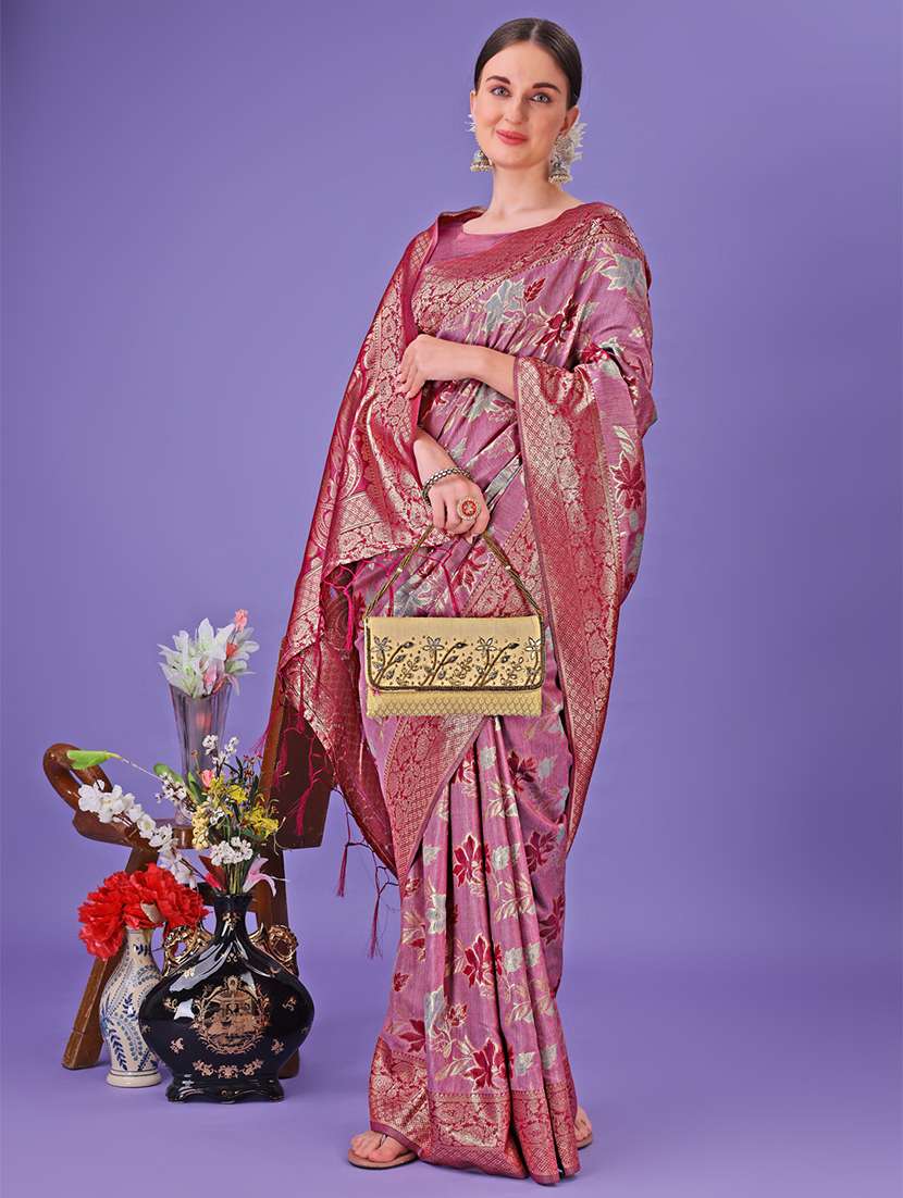 women self design banarasi saree with blouse - 21905276 -  Standard Image - 3