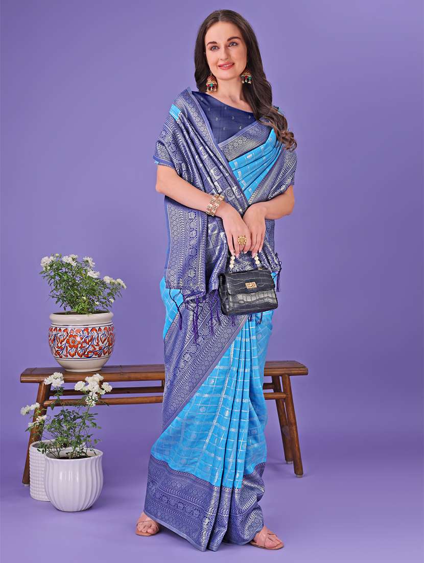 women self design banarasi saree with blouse - 21905278 -  Standard Image - 3