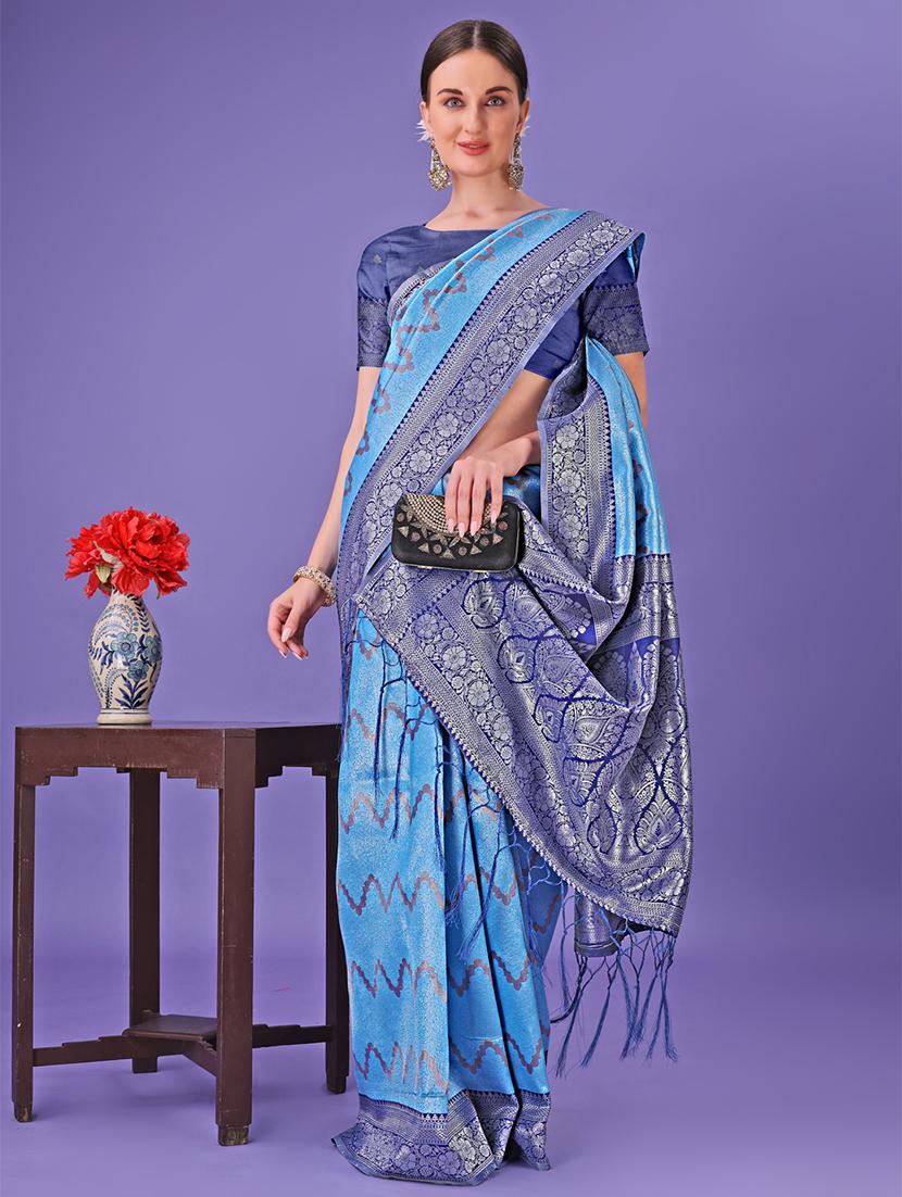 women self design banarasi saree with blouse - 21905287 - Standard Image - 3