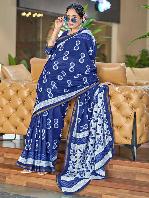 women printed casual wear saree with blouse - 21905389 - Standard Image - 0